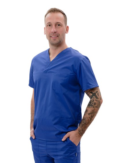 Zdravotnická košile DRAHOŠ Pařížska modrá