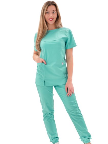 Zdravotnícka halenka Viva Světlý Tyrkys