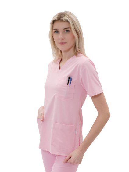 Zdravotnická košile LORA SATTÉ, růžová – Perlička®