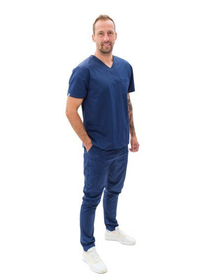 Zdravotnická košile ROLO, navy modrá – Perlička®