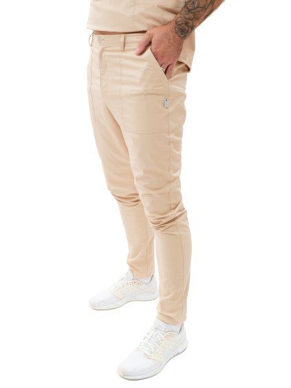 Zdravotnické kalhoty OTO SATTÉ Regulár, cappuccino – Perlička®