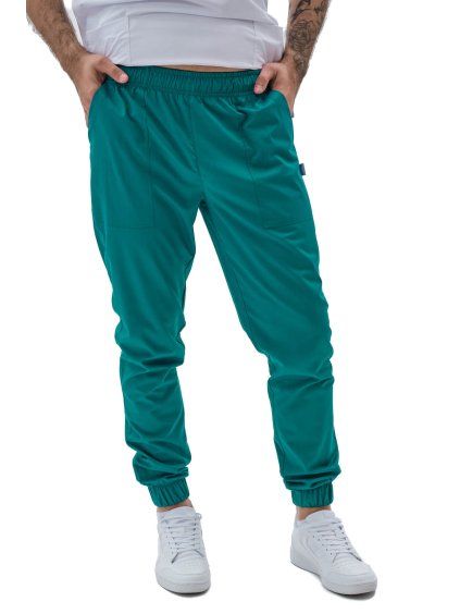 Zdravotnické kalhoty MAX SATTÉ, tmavězelená – Perlička®