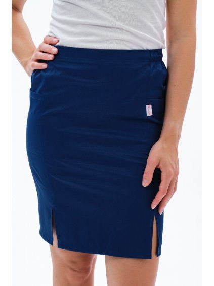 Zdravotnícka sukně DORA, navy modrá – Perlička®