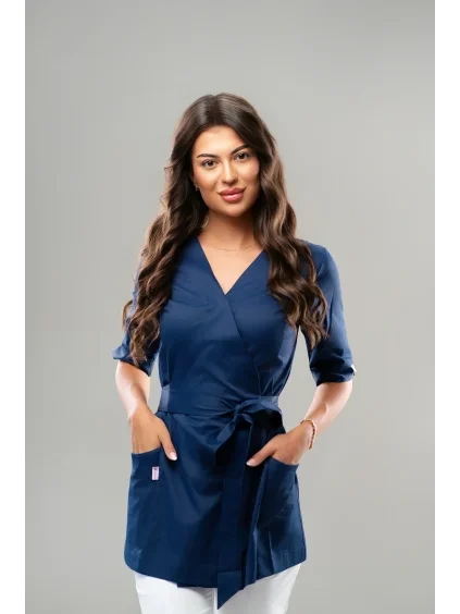 Zavinovací halenka IZABEL, navy modrá – Perlička®