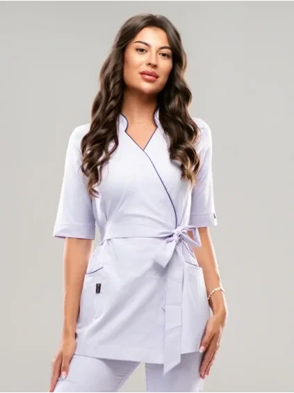 Zavinovací halenka ANABEL Lila Fialová/Navy modrá