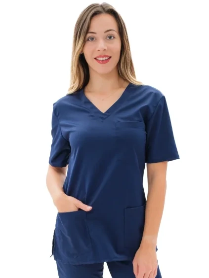 Zdravotnická košile LORA 100% bavlna, navy modrá, 165 g – Perlička®