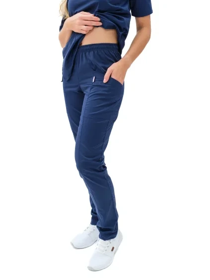 Zdravotnické kalhoty SISI 100%BA Regular Navy modrá 165g