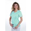 Zdravotnická halenka ELIZABETH barevná (Barva Pistácie/Bílá, Velikost 34)