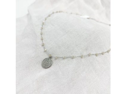 Náhrdelník sv. Benedikt coin ocel