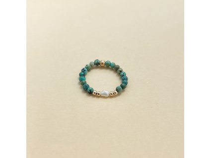 Tyrkysový prstýnek Gaia Pearls
