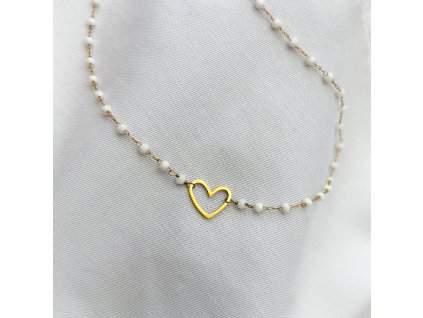 Náhrdelník Heart one White