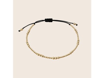 Gold Filled Elegance Duo II. – náramek s kuličkami 2 mm a 3 mm z gold filled materiálu