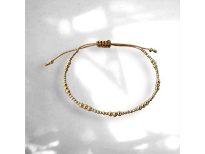 Gold Filled Elegance Duo – náramek s kuličkami 2 mm a 3 mm z gold filled materiálu