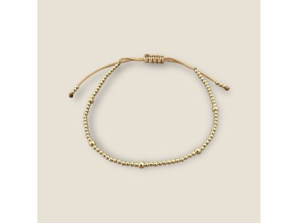 Gold Filled Elegance Duo II. – náramek s kuličkami 2 mm a 3 mm z gold filled materiálu