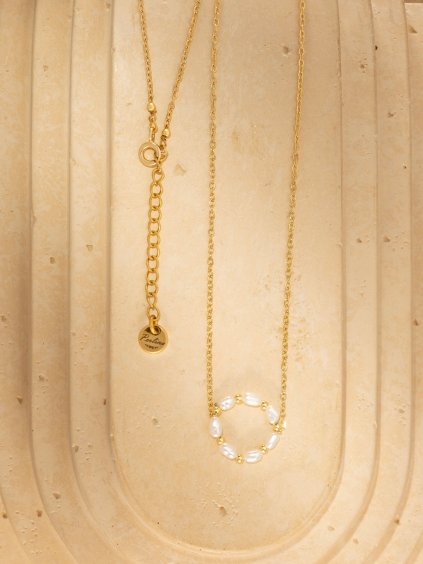 perlina nahrdelnik aura s ricnimi perlami