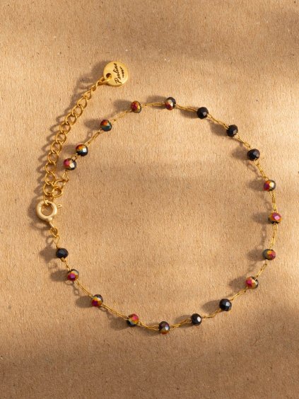 perlina naramek simplicity zlaceny cerny pokov