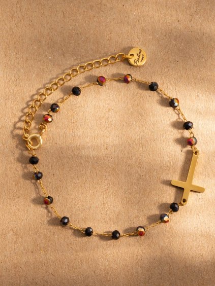 perlina naramek simplicity cross cerny