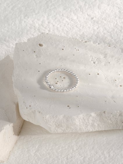 perlina prstynek ball silver