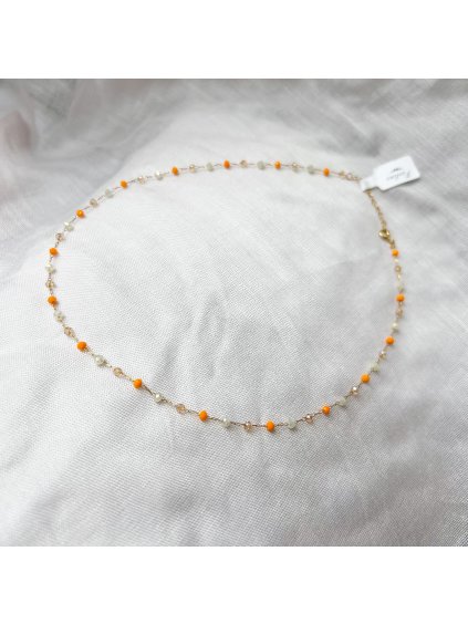 Náhrdelník Simplicity broušené korálky Gold