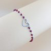 Řetízkový náramek HEART ONE broušené korálky Brusinková