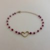 Řetízkový náramek HEART ONE broušené korálky Brusinková