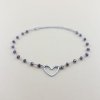 Řetízkový náramek HEART ONE broušené korálky Ametyst