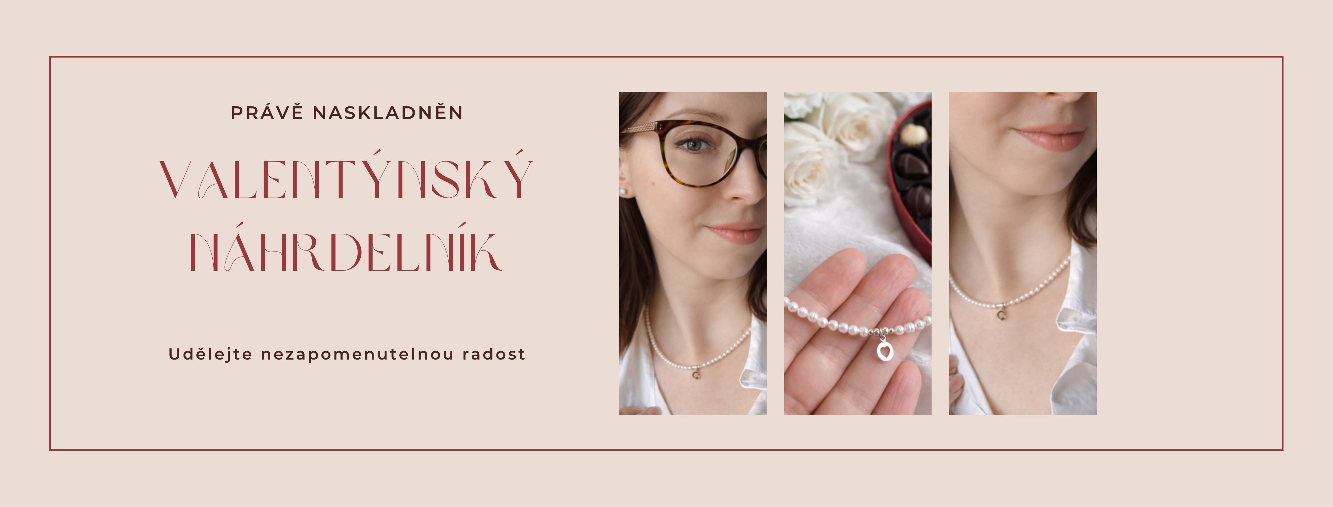 Náhrdelník z bílých perel ideální dárek k valentýnu