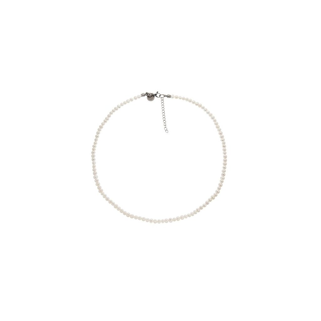 Náhrdelník perly malé bílé BE134, délka 42 - 45 cm