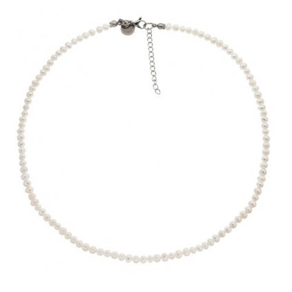 Náhrdelník perly malé bílé BE134, délka 42 - 45 cm