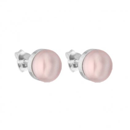 Náušnice perla AA růžová EY823 Perlomanie