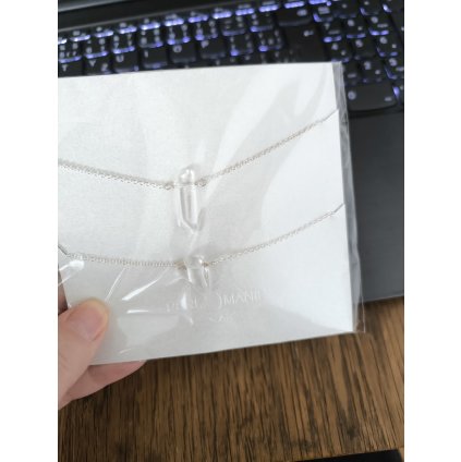 Stříbrná souprava šperků se surovým křišťálem RC852001