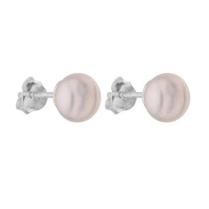 Perlové náušnice MARLEN perla AA růžová AD190 Perlomanie