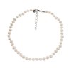 Uzlíkovaný náhrdelník perly bílé BE128, délka 40 - 45 cm, Perlomanie
