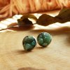 Náušnice pecky avanturín zelený RG13001 kolekce Rough, Perlomanie