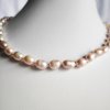 Náhrdelník rýžové perly sladkovodní růžové, materiál stříbro, Perlomanie