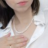 Elegantní náhrdelník bílé perly sladkovodní, tip na dárek pro ženu, k výročí, 3711, Perlomanie