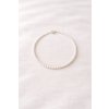 Jemný náramek bílé perly, stříbro, Perlomanie