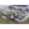 zlaté náušnice se sladkovodními perlami buton 9-9,5 mm na šroubek či puzetu