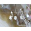 zlaté náušnice a přívěsek se sladkovodními perlami buton 8-8,5 mm