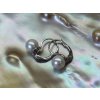 zlaté náušnice s mořským perlami 6,5-7 mm na patent