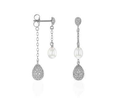 Náušnice se sladkovodní perlou ve stříbře