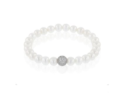 Perlový náramek s ozdobnou kuličkou
