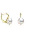Zlaté náušnice se sladkovodními perlami