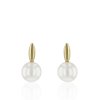 Zlaté náušnice se sladkovodními perlami