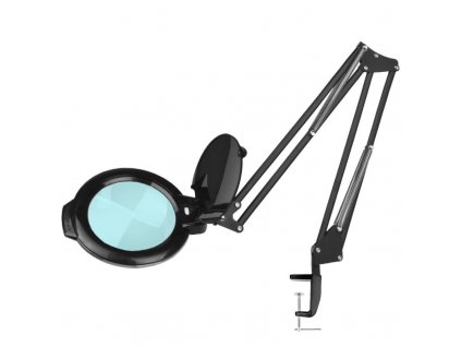 LED lampa na pedikúru s lupou Moonlight 8013/6 " pro stolní desku, černá