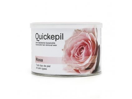Plechovka depilačního vosku Quickepil, růže 400 ml