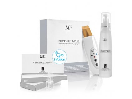 Ultrazvuková špachtle peel skin scrubber gold spatula + kosmetika SYIS