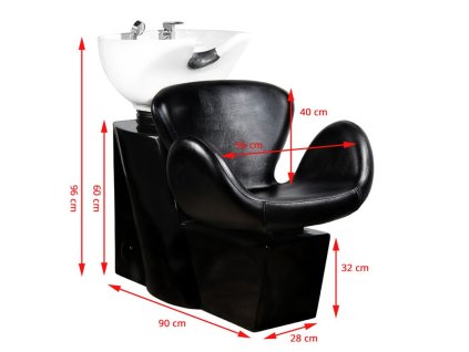 Kadeřnický mycí box Gabbiano Amsterdam černé