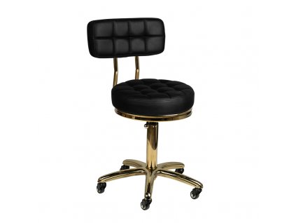 Kosmetická židle zlatá AM 961 černá