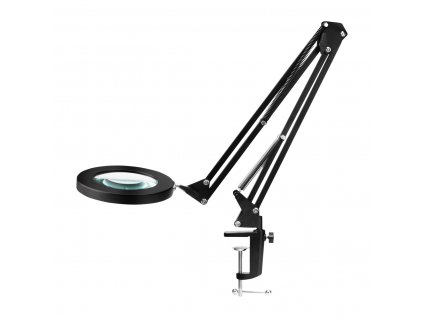 Kosmetická stolní lampa s lupu GLOW 308 LED, černá